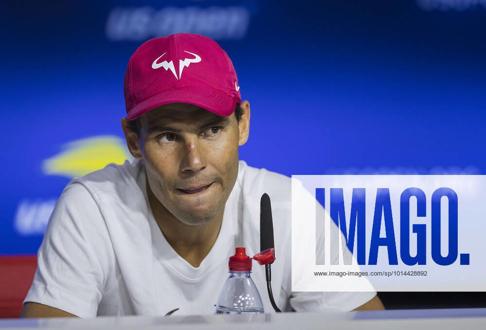 Rafael Nadal attends a press conference, PK, Pressekonferenz after losing his match against Frances Tiafoe on Day 8 of the 2022 US Open at USTA Billie Jean King National Tennis Center on Monday September 5, 2022 in the Flushing neighborhood of the Queens borough of New York City. PI Flushing Meadows USA - ZUMAp124 20220905_zaa_p124_041