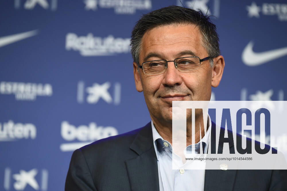 Antonie Griezmann. FC Barcelona, Barca new player FC Barcelona president Josep Maria Bartomeu during the Antonio Griezmann presentation as FC Barcelona new player. Camp Nou Stadium. Barcelona, Spain - 14 JULY 2019. LIGA 2019-2020 Barcelona Spain