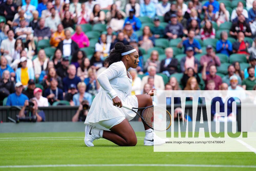 Mandatory Credit: Photo by Javier Garcia Shutterstock (13002021kn) Serena Williams during her first round match Wimbledon Tennis Championships, Day 2, The All England Lawn Tennis and Croquet Club, London, UK - 28 Jun 2022 Wimbledon Tennis Championships, Day 2, The All England Lawn Tennis and Croquet Club, London, UK - 28 Jun 2022
