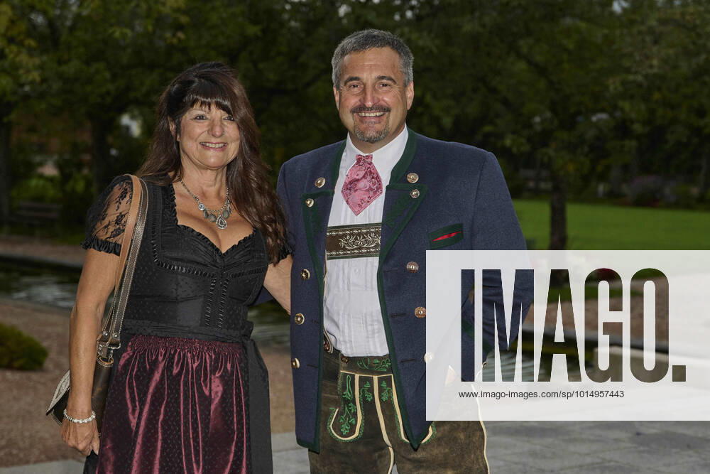 Berchtesgaden, Germany 16 September 2022 Georg Hackl coach luge in Austria with wife Bavaria