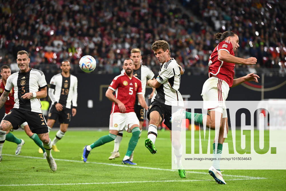 Football, Men, 2022 23 season, Nations League League A, Group 3, Matchday 5 in Leipzig, Germany Hungary, Adam Szalai Hungary re scores the goal to 0 1 , 23 09 2022,