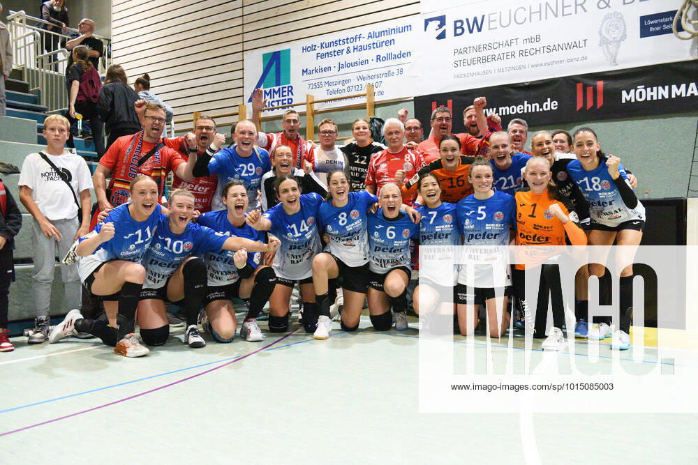Winning picture of Thueringer HC TusSies Metzingen vs Thueringer HC Handball, HBF, 3 league match, 2022 2023 season , 24 09 2022 TusSies Metzingen vs Thueringer HC Handball, HBF, 3 league match, 2022 2023 season , 24 09 2022 Metzingen