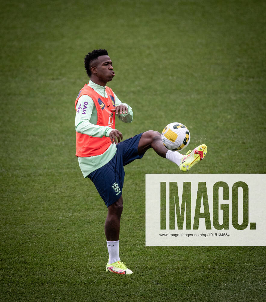 Brazil training session Vini Jr in action during Brazil training session in Paris today September 26, 2022.