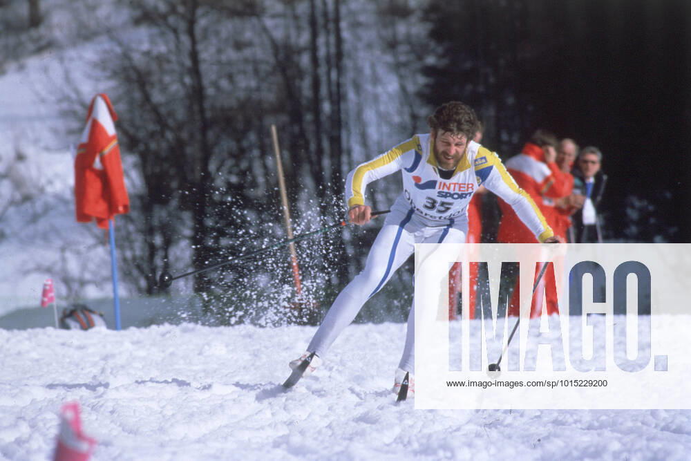 1987 Archive THOMAS WASSBERG WON THE 3 MILE SKIING WC IN OBERSTDORF 1987 PHOTO HANS T DAHLSKOG CODE 1003 COPYRIGHT SCANPIX SWEDEN OBERSTORF AUSTRIA Skis