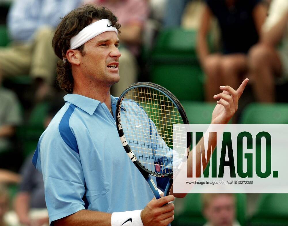 BASTAD 030711 TENNIS , BASTAD , QUARTERFINALS On Friday, July 11, 2003, the mens singles quarterfinals were played in the Swedish Open, Bastad Jonas Björkman lost to the Spaniard Carlos Moya 2 0 in a set Picture Carlos Moya Photo Ola Torkelsson Code 1028 COPYRIGHT SCANPIX SWEDEN BASTAD SWEDEN TENNIS
