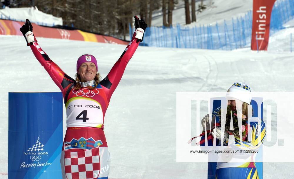 SAN SICARIO FRAITEVE 20060218 Womens combined downhill Janica Kostelic, Croatia took gold Disappointed Anja Pärson, Sweden took bronze San Sicario Fraiteve February 18, 2006 SAN SICARIO FRAITEVE ITALY Olympics