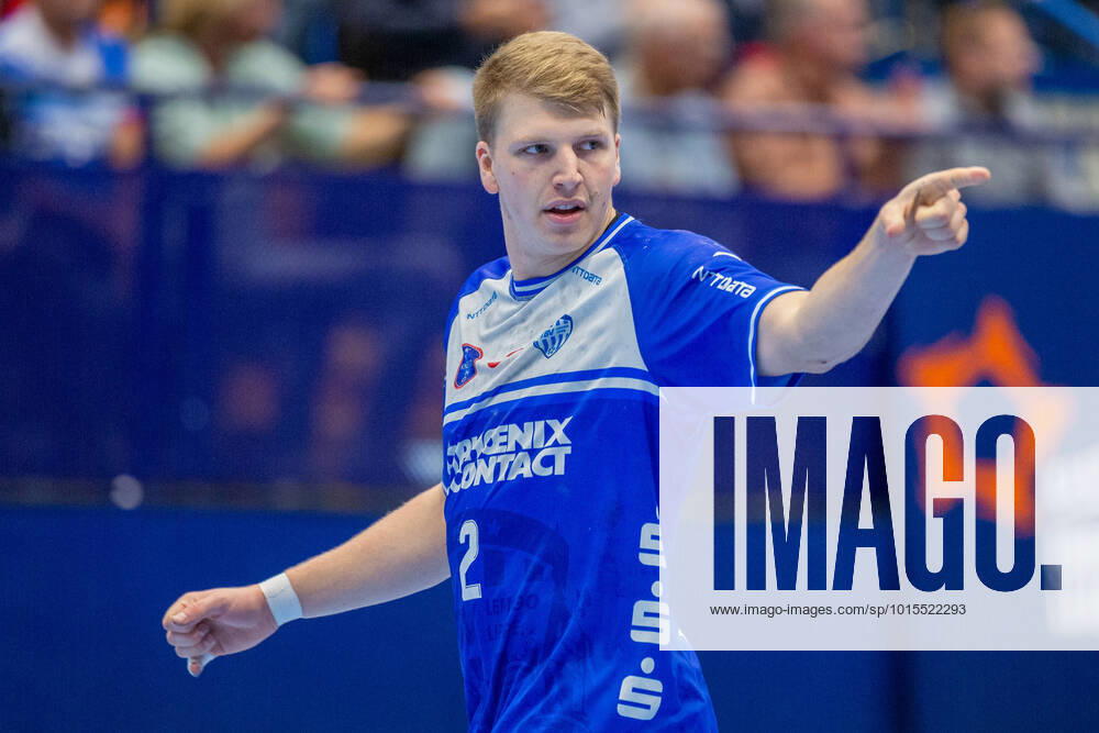 Lukas Hutecek TBV Lemgo Lippe, 2 GER, TBV Lemgo Lippe vs Frisch Auf Goeppingen, Handball, EHF European League, Qualification Round 2, Season 2022 2023, 04 10 2022 GER, TBV Lemgo Lippe vs Frisch Auf Goeppingen, Handball, EHF European League, Qualification Round 2, Season 2022 2023, 04 10 2022 Lemgo