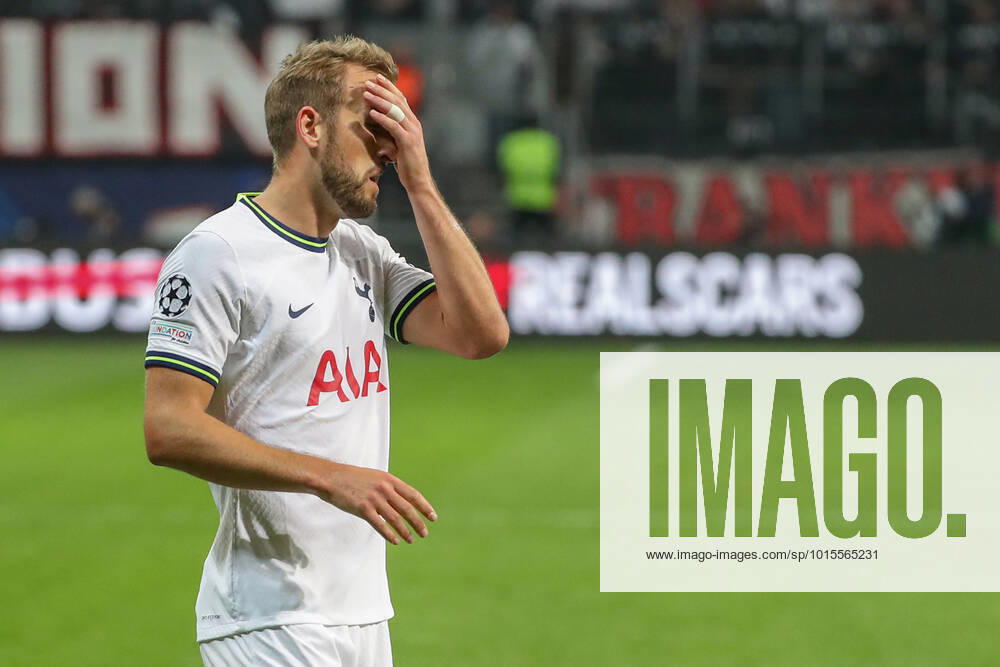 Champions League Eintracht Frankfurt Tottenham Hotspur on 04 10 2022 at Deutsche Bank Park in Frankfurt Harry Kane Tottenham 10 dissatisfied, disappointed, disappointed, depressed MH