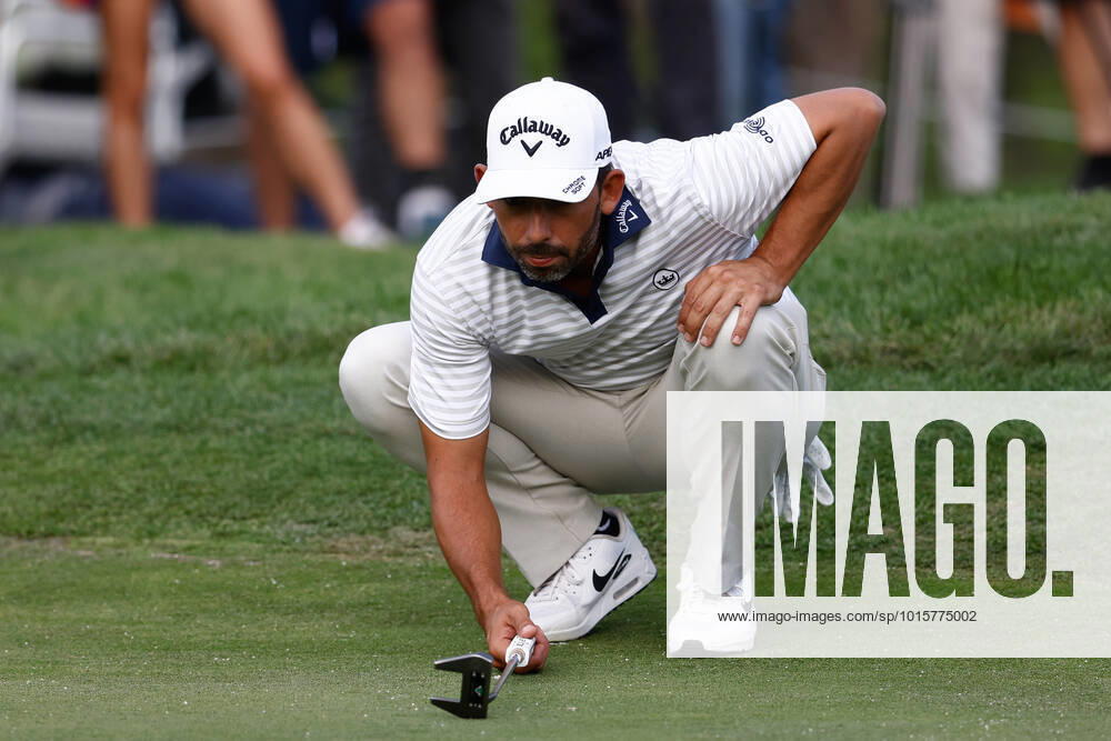 Pablo Larrazabal of Spain in action during the Acciona Open Espana 2022, Round 2, celebrated at Club de Campo de Madrid on October 07, 2022, in Madrid, Spain. MADRID SPAIN - ZUMAa181 20221008_zaa_a181_020