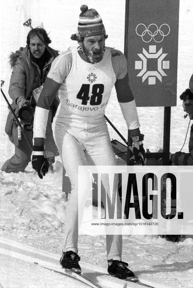 ARCHIVE 1984 Sarajevo Olympics Thomas Wassberg crosses the finish line as gold medalist in the five-mile at the Olympics in Sarajevo He beats Gunde Svan by only five seconds STOCKHOLM Sweden PB CODE 1001