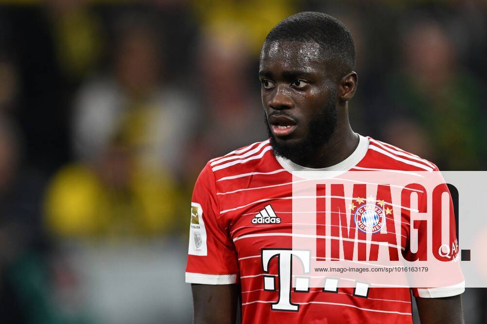 DORTMUND Dayot Upamecano of FC Bayern Munich during the Bundesliga match between Borussia Dortmund and FC Bayern Munich at Signal Iduna park on October 8, 2022 in Dortmund, Germany ANP Dutch Height Bundesliga 2022 2023 ANPxSportx xGerritxvanxKeulenxIVx 456119042 originalFilename: 456119042