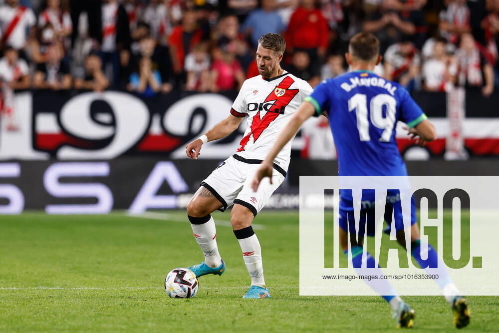 Florian Lejeune of Rayo Vallecano in action during the spanish league, La Liga Santander, football match played between Rayo Vallecano and Getafe CF at Estadio de Vallecas on October 14, 2022, in Madrid, Spain. MADRID SPAIN - ZUMAa181 20221014_zaa_a181_030