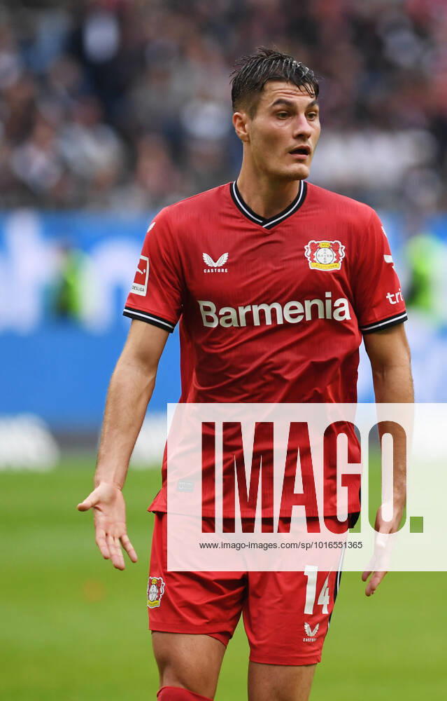 Patrik Schick takes photos at the Bundesliga soccer match Eintracht Frankfurt vs Bayer Leverkusen on 15 10 22 in Frankfurt