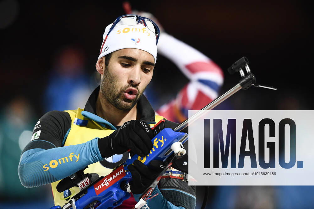 ÖSTERSUND 20171203 Martin Fourcade, France, wins the mens 12.5 km pursuit start during the Biathlon World Cup in Östersund ÖSTERSUND SWEDEN