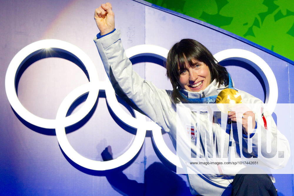VANCOUVER, WHISTLER, CANADA 20100218 Marit Bjorgen with the gold medal she won in cross country sprint in Whistler Olympic Park during the Olympics in Vancouver Wednesday VANCOUVER, WHISTLER CANADA