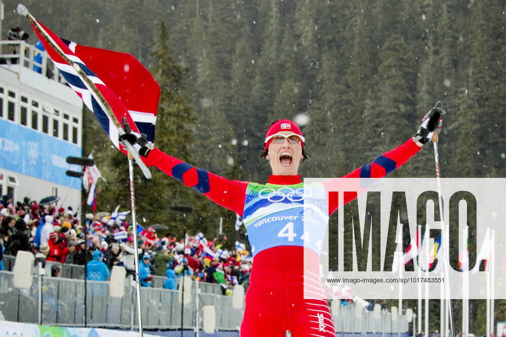 VANCOUVER, WHISTLER, CANADA 20100225 Marit Bjorgen Norway secured the gold on the women s relay in cross country skiing in Whistler Olympic Park during the Olympics in Vancouver 2010 on Thursday VANCOUVER, WHISTLER CANADA