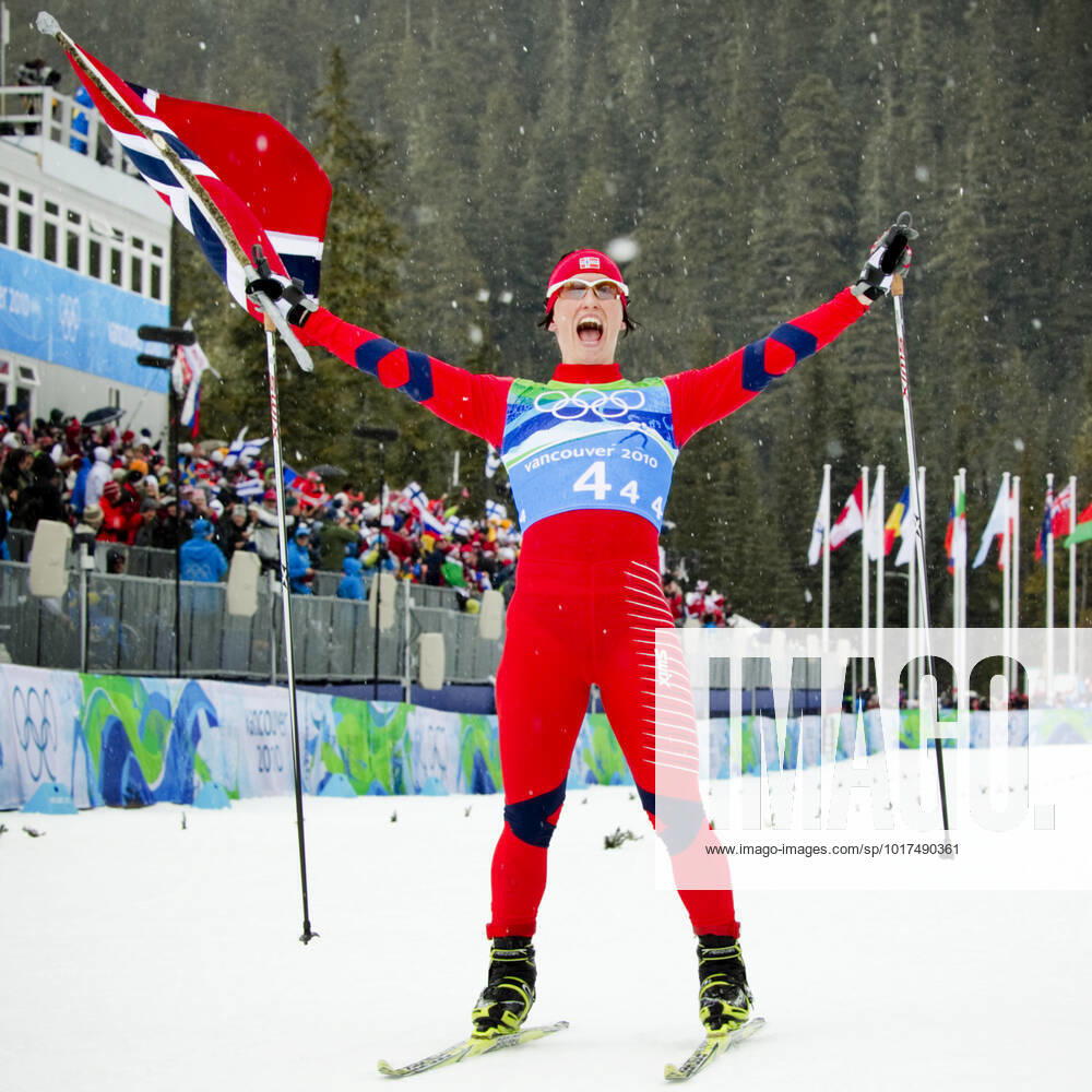 VANCOUVER, WHISTLER, CANADA 20100225 Marit Bjorgen Norway secured the gold on the women s relay in cross country skiing in Whistler Olympic Park during the Olympics in Vancouver 2010 on Thursday VANCOUVER, WHISTLER CANADA