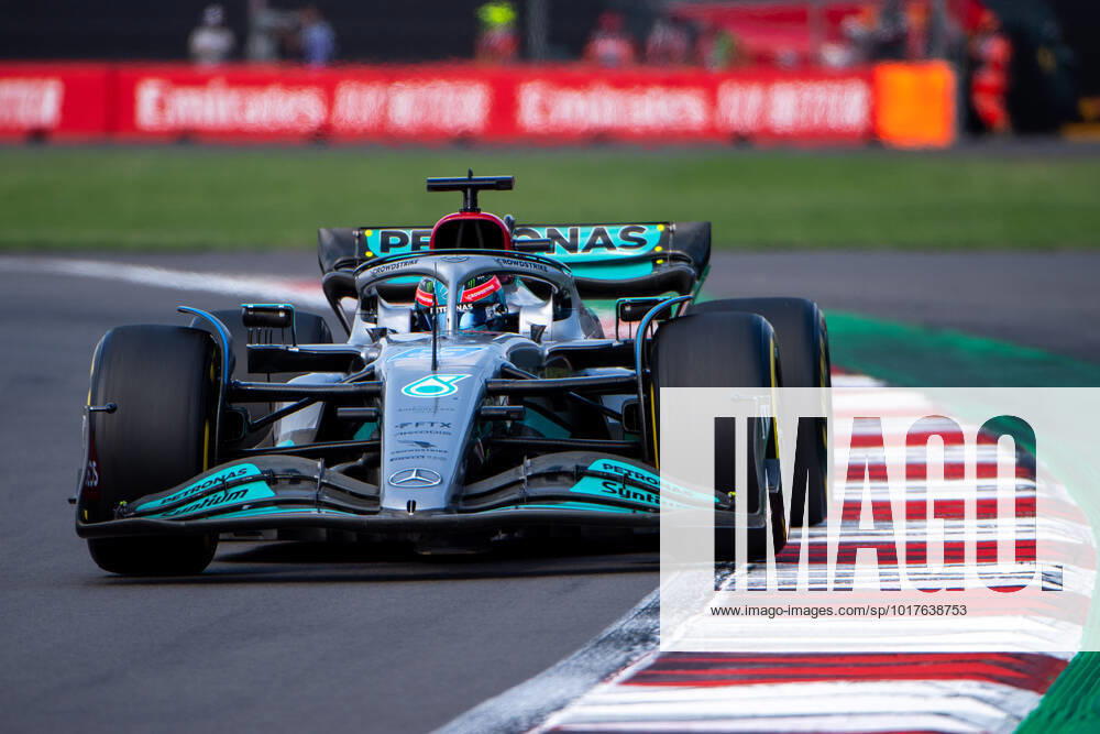 George Russell UK, Mercedes AMG Petronas F1 Team 63 in Mercedes W13, MEX, Formula 1 Mexican Grand Prix, Autodromo Hermanos Rodriguez Mexico City, race, 30 10 2022 MEX, Formula 1 Mexican Grand Prix, Autodromo Hermanos Rodriguez Mexico City, race, 30 10 2022 Mexico City