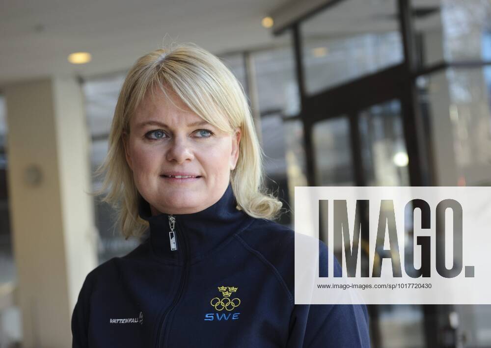 STOCKHOLM 2012 03 07 Curling captain Anette Norberg is one of the Olympic talents that Vattenfall is investing in Here at Wednesdays press conference in Stockholm STOCKHOLM SWEDEN