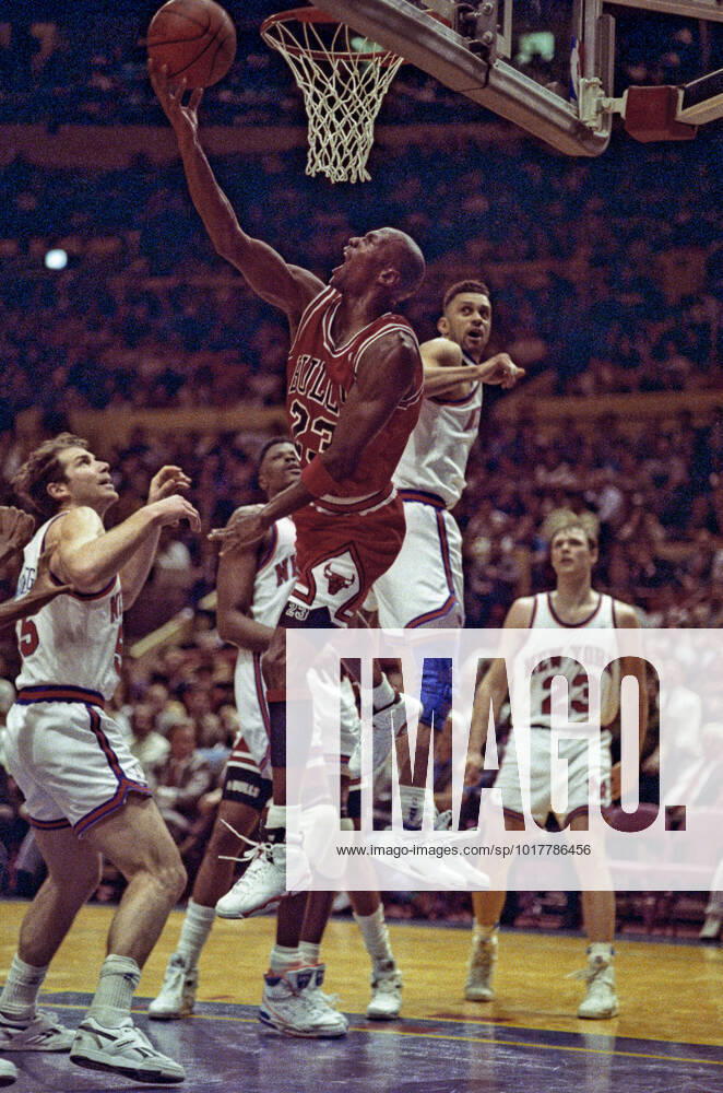 Michael Jordan of the Chicago Bulls in a game against the New York Knicks at Madison Square Garden in 1991. Michael Jordan of the Chicago Bulls in a game against the New York Knicks at Madison Square Garden in 1991. Not released