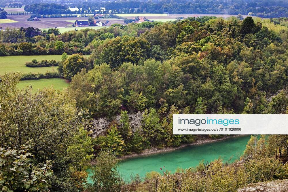 Canyon within the nature reserve quarry in the clover field, Germany, North Rhine Westphalia, Tecklenburger Land, Lengerich Canyon within the nature reserve quarry in the clover field, Germany, North Rhine Westphalia, Tecklenburger Land, Lengerich BLWS620576