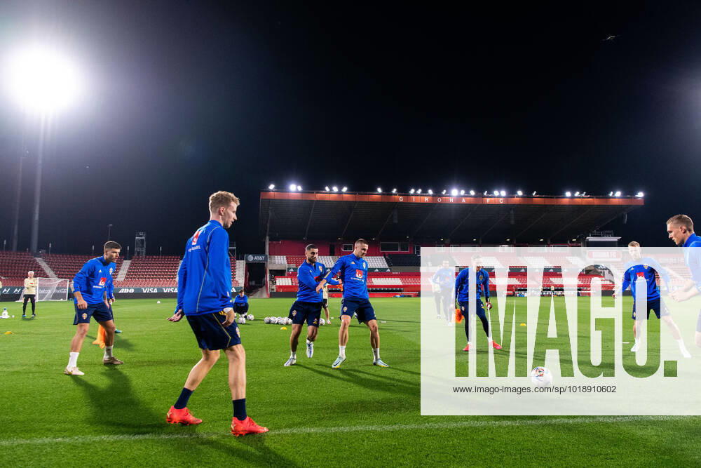 Players of the Swedish national football team during a training session on November 14, 2022 in Girona Photo Ludvig Thunman BILDBYRAN code LT LT0438 football football soccer fotball training practice training sweden sweden sweden a bbeng,