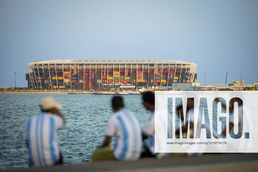 Doha Qatar Fans of Argentina infant of the Stadium 974 Doha 4 days before the city hosts the Fifa World Cup 2022 Photo Moritz Müller