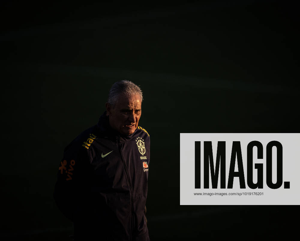 Brazil training session Tite in action during the Brazil training session at Juventus Training Center in Torino, Italy, today November 16, 2022.