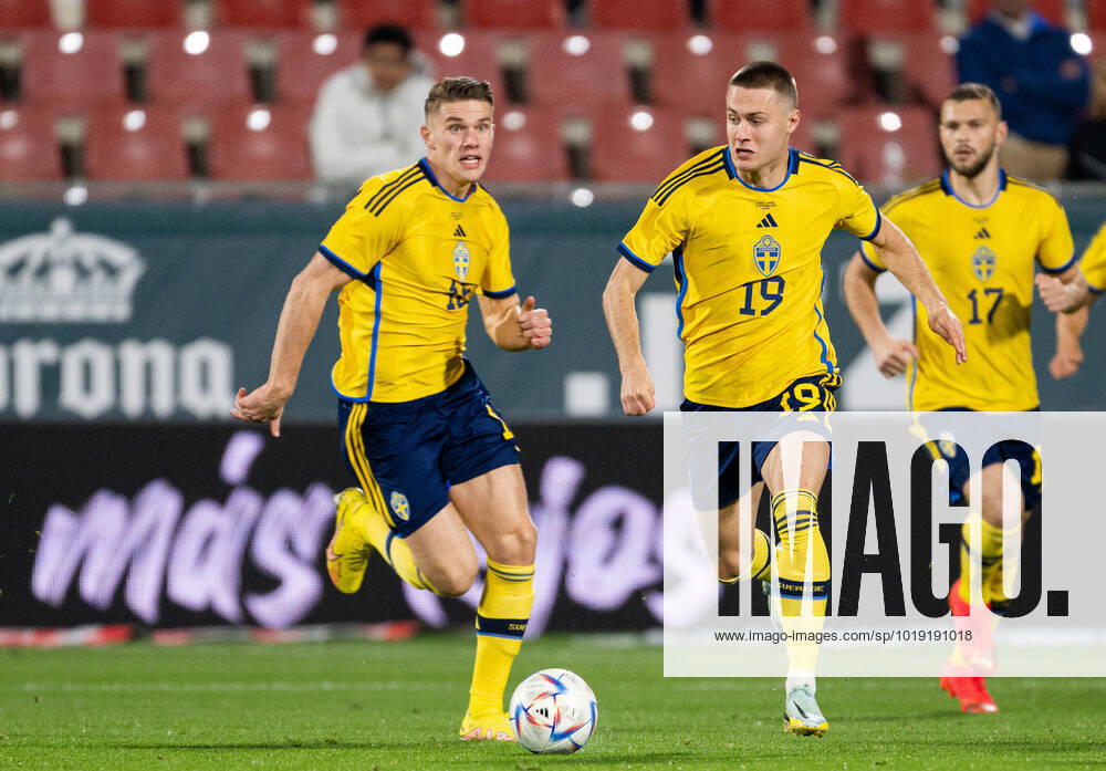 Viktor Gyökeres , Mattias Svanberg and Jesper Karlström of Sweden during the international friendly football match between Mexico and Sweden on November 16, 2022 in Girona Photo Ludvig Thunman BILDBYRAN code LT LT0441 football football soccer football training country international friendly Mexico Sweden Sweden Sweden a bbeng,