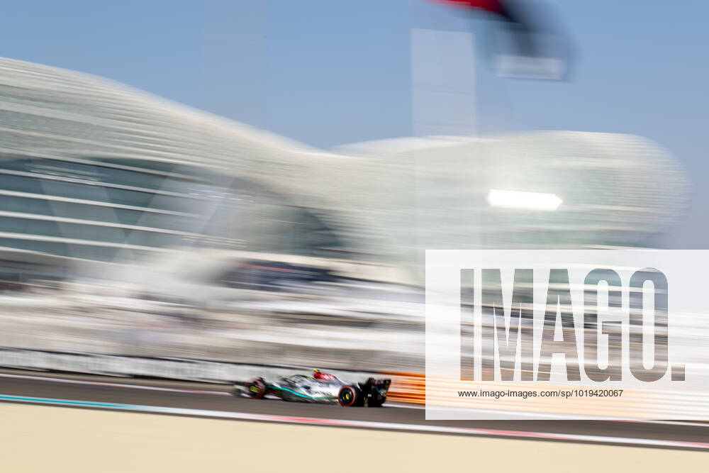 ABU DHABI, UNITED ARAB EMIRATES: Lewis Hamilton, racing for the Mercedes AMG team during the 2022 Formula 1 Abu Dhabi Grand Prix at the Yas Marina Circuit in Abu Dhabi, United Arab Emirates.