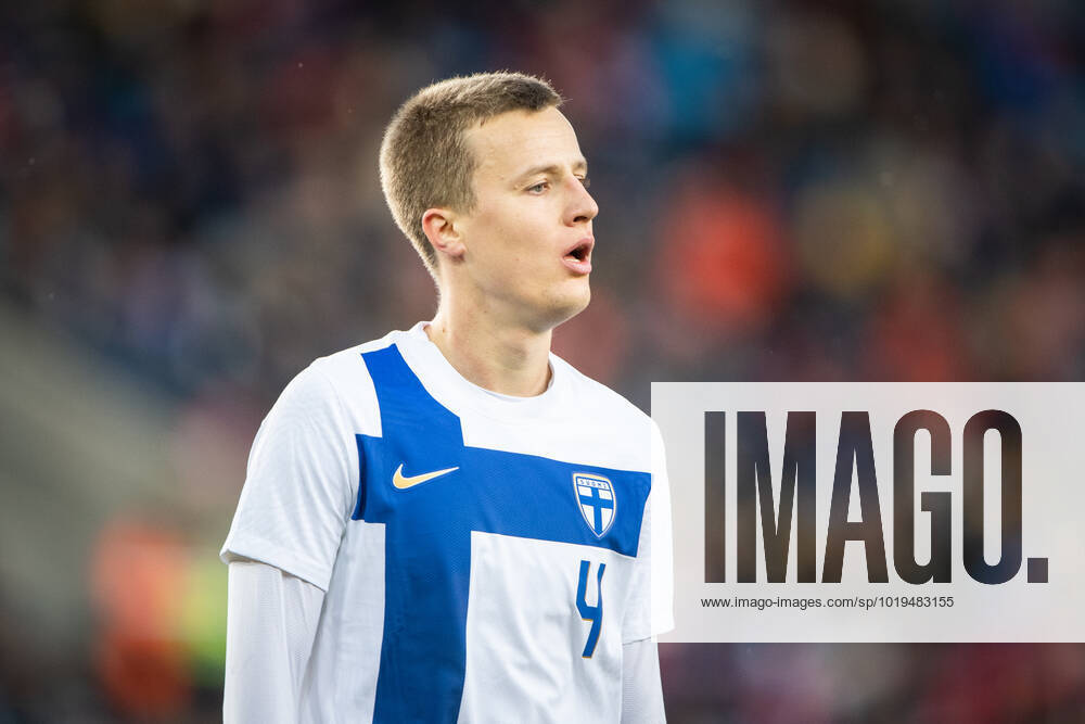 Norway v Finland, football friendly, Oslo, Norway Oslo, Norway. 20th, November 2022. Robert Ivanov (4) of Finland seen during the football friendly match between Norway and Finland at Ullevaal Stadion in Oslo. Oslo Norway