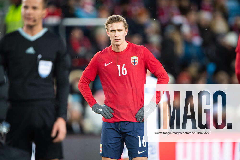 Norway v Finland, football friendly, Oslo, Norway Oslo, Norway. 20th, November 2022. Ola Solbakken (16) of Norway seen during the football friendly match between Norway and Finland at Ullevaal Stadion in Oslo. Oslo Norway