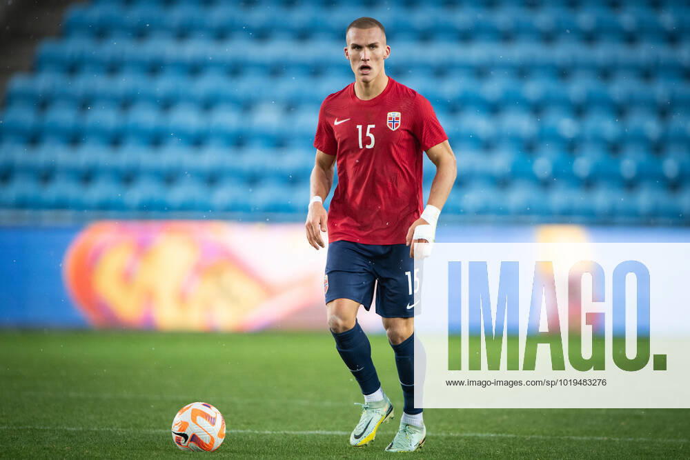 Norway v Finland, football friendly, Oslo, Norway Oslo, Norway. 20th, November 2022. Leo Ostigard (15) of Norway seen during the football friendly match between Norway and Finland at Ullevaal Stadion in Oslo. Oslo Norway