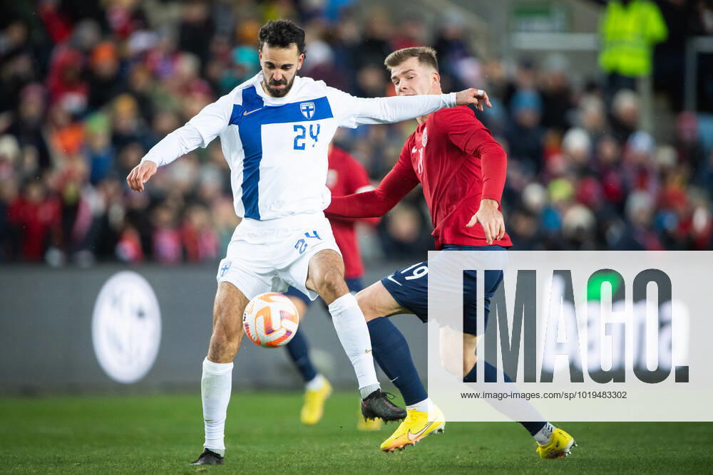 Norway v Finland, football friendly, Oslo, Norway Oslo, Norway. 20th, November 2022. Diogo Tomas (24) of Finland seen during the football friendly match between Norway and Finland at Ullevaal Stadion in Oslo. Oslo Norway