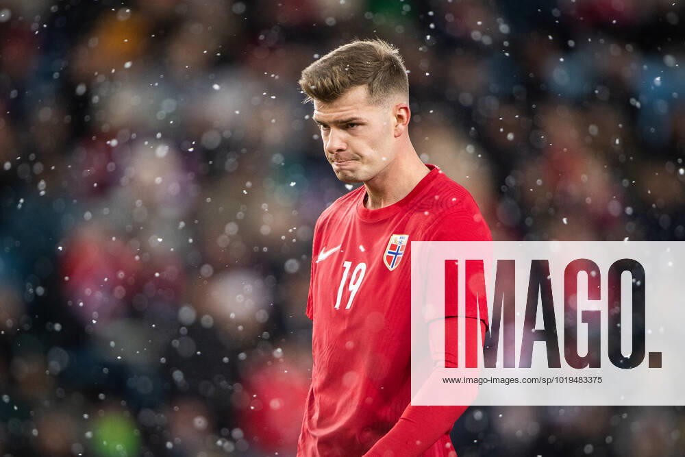 Norway v Finland, football friendly, Oslo, Norway Oslo, Norway. 20th, November 2022. Alexander Sorloth (19) of Norway seen during the football friendly match between Norway and Finland at Ullevaal Stadion in Oslo. Oslo Norway