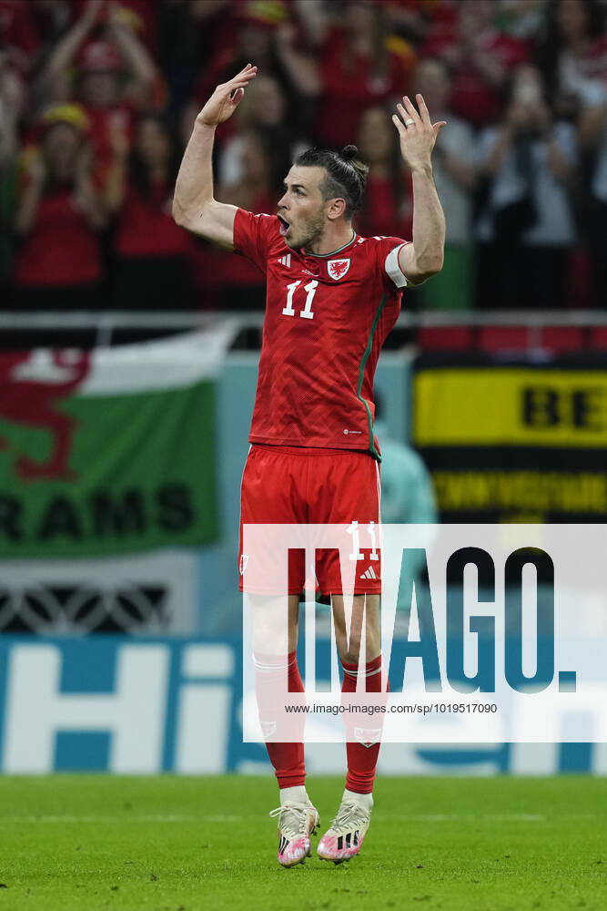 USA v Wales: Group B - FIFA World Cup, WM, Weltmeisterschaft, Fussball Qatar 2022 Gareth Bale Right Winger of Wales and Los Angeles FC in action during the FIFA World Cup Qatar 2022 Group B match between USA and Wales at Ahmad Bin Ali Stadium on November 21, 2022 in Doha, Qatar. Doha Qatar