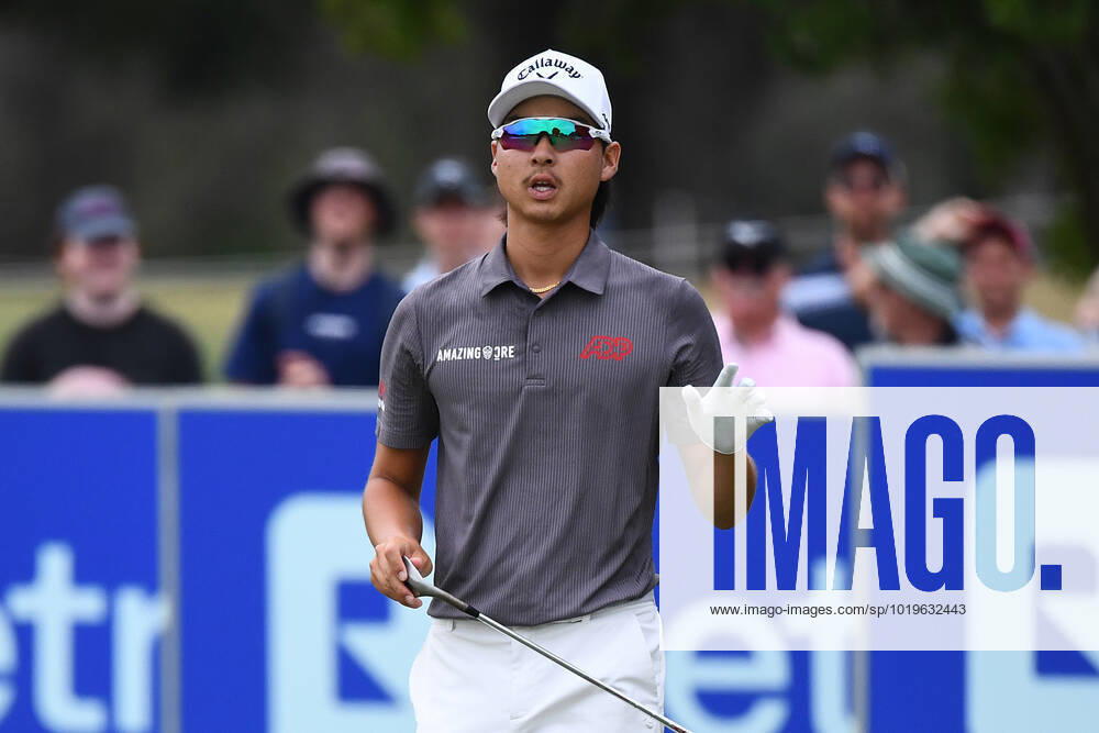 GOLF AUSTRALIAN PGA, Golf Herren Min Woo Lee reacts during Round 1 of the 2022 Fortinet Australian PGA Championship at the Royal Queensland Golf Club in Brisbane, Thursday, November 24, 2022. ( NO ARCHIVING, , NO USE IN BOOKS WITHOUT CONSENT BRISBANE QUEENSLAND AUSTRALIA