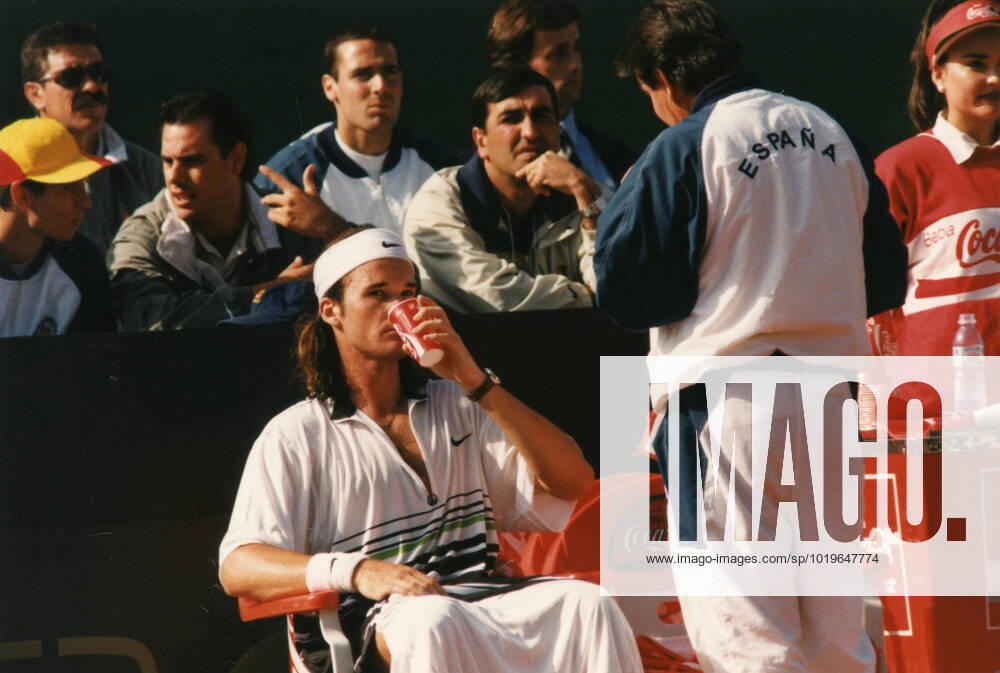Spanish tennis player Carlos Moya, 1997