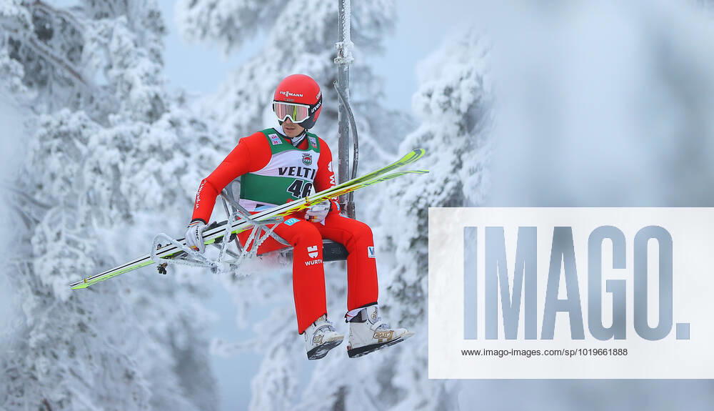 NORDIC SKIING - FIS WC Ruka, Nordic Opening KUUSAMO,FINLAND,24.NOV.22 - NORDIC SKIING, NORDIC COMBINED, Ski jumping, Skispringen, Ski, nordisch - FIS World Cup, Nordic Opening, training and provisional competition round, men. Image shows Eric Frenzel (GER). GEPAxpictures xThomasxBachun