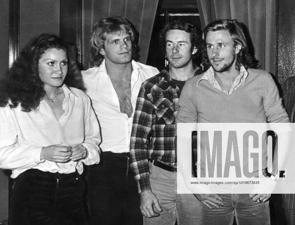1978 10 07 Linda Haglund, Frank Andersson and Ingemar Stenmark and Björn Borg at the World Cup party in Gothenburg GÖTEBORG SWEDEN PB KOD 28