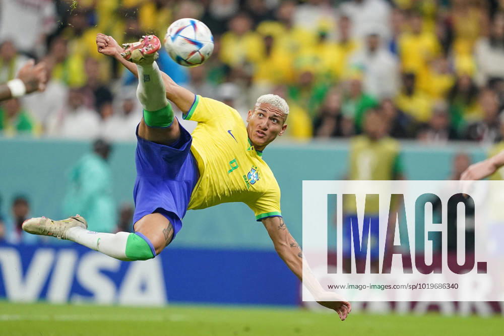 KW47 DOHA, QATAR - NOVEMBER 24: Richarlison of Brazil scores during the FIFA World Cup, WM, Weltmeisterschaft, Fussball Qatar 2022 group G match between Brazil and Serbia at Lusail Stadium on November 24, 2022 in Doha, Qatar. (Photo by Florencia Tan Jun PxImages Icon Sportswire) SOCCER: NOV 24 FIFA World Cup - Serbia v Brazil Icon221124012