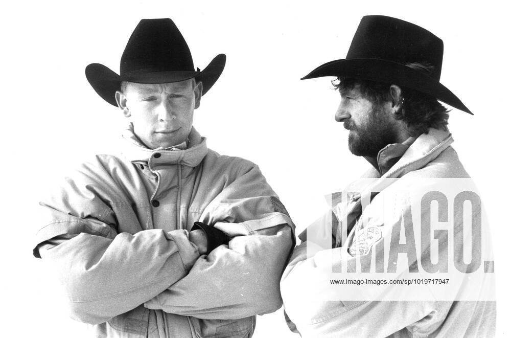 1988 Calgary Olympics Cross-country skiing, men T v Gunde Svan and Thomas Wassberg, cross-country skiers Sweden Winter Olympics Headgear stetson hat hat 1988 02 12 c JOHANSSON BOSSE Aftonbladet IBL Bildbyra EXPRESSEN OUT AFTONBLADET 4226 Swedish celebrities