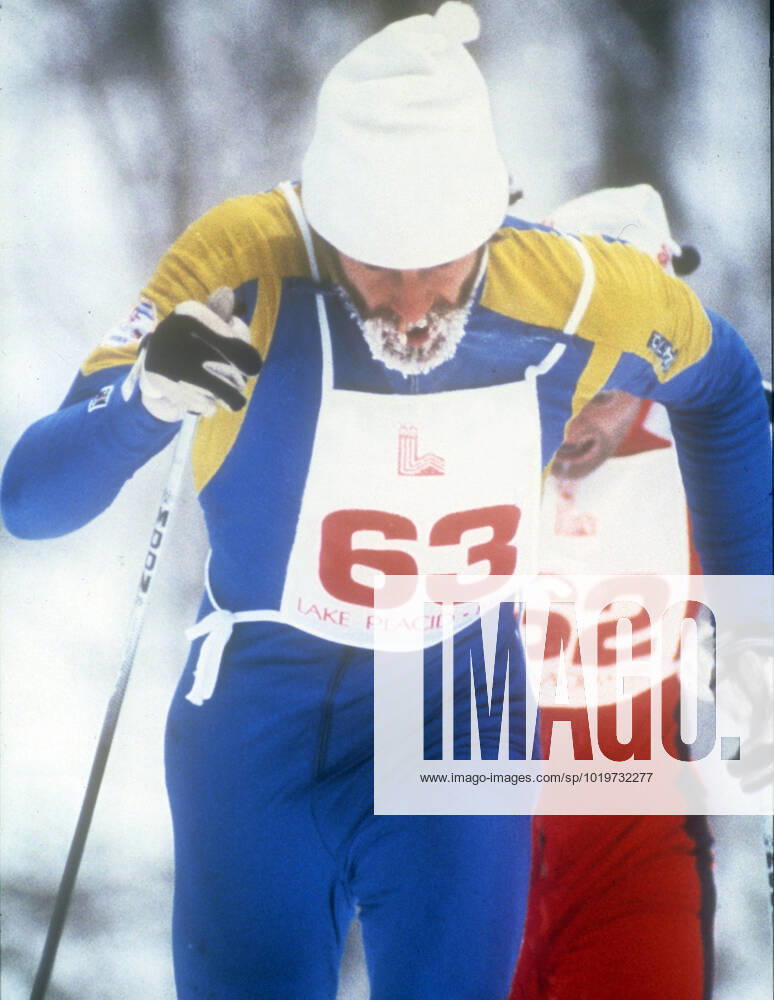 Olympics 1980 in Lake Placid Winter Olympics Cross-country skiing men 15 km Thomas Wassberg, cross-country skier Sweden, competition action, frost in the beard 1980 02 17 c Aftonbladet IBL Bildbyra EXPRESSEN OUT AFTONBLADET 5600 Swedish celebrities