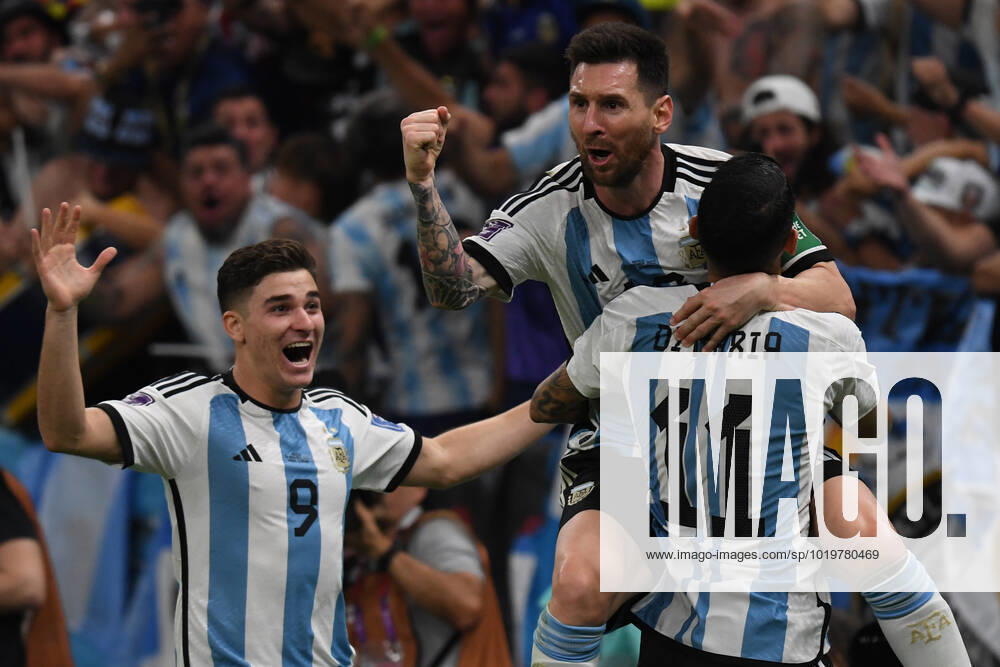 DOHA (QATAR), 26 11 2022 - WORLD CUP ARGENTINA vs MEXICO - Goal by Messi in the Match between Argentina vs Mexico, for the first phase of the Qatar FIFA World Cup, WM, Weltmeisterschaft, Fussball held at Lusail Stadium, in Doha , this Saturday (26). Photo by Alexandre Brum Ag. frame 31119 (Alexandre Brum Ag. Enquadrar SPP)