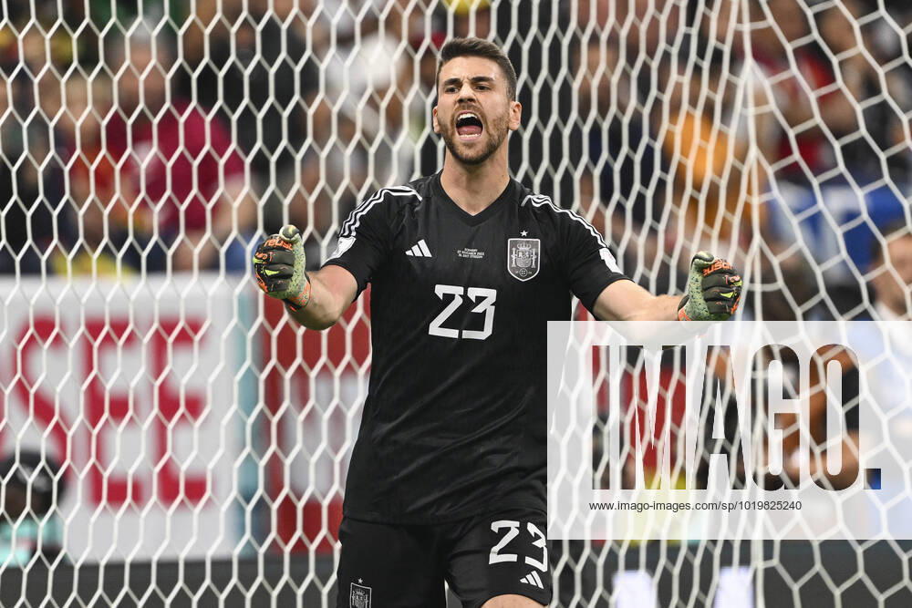 Spain vs germany AL-KHOR, AK - 27.11.2022: SPAIN VS GERMANY - Unai Simón of Spain during a match between Spain and Germany, valid for the group stage of the World Cup, held at Al Bayt Stadium in Al-Khor, Qatar. (Photo: Richard Callis Fotoarena) x2300481x RichardxCallis