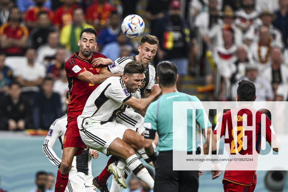 Spain vs germany AL-KHOR, AK - 27.11.2022: SPAIN VS GERMANY - Corner kick during a match between Spain and Germany, valid for the group stage of the World Cup, held at Al Bayt Stadium in Al-Khor, Qatar. (Photo: Richard Callis Fotoarena) x2300484x RichardxCallis