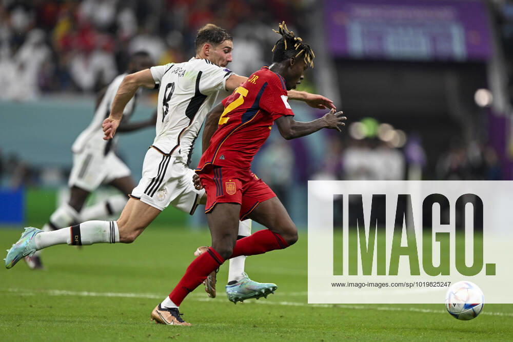 Spain vs germany AL-KHOR, AK - 27.11.2022: SPAIN VS GERMANY - Nico Williams of Spain during a match between Spain and Germany, valid for the group stage of the World Cup, held at Al Bayt Stadium in Al-Khor, Qatar. (Photo: Richard Callis Fotoarena) x2300487x RichardxCallis