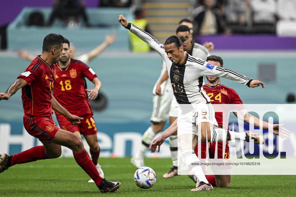 Spain vs germany AL-KHOR, AK - 27.11.2022: SPAIN VS GERMANY - Leroy Sané of Germany during a match between Spain and Germany, valid for the group stage of the World Cup, held at Al Bayt Stadium in Al-Khor, Qatar. (Photo: Richard Callis Fotoarena) x2300497x RichardxCallis