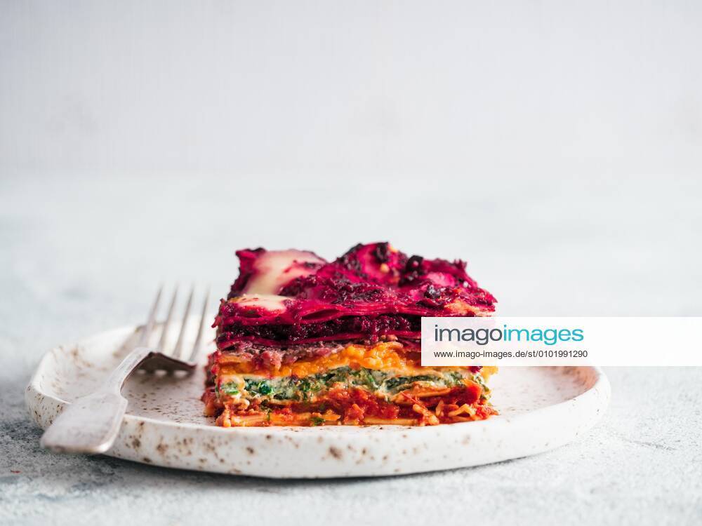 Vegetable rainbow lasagne