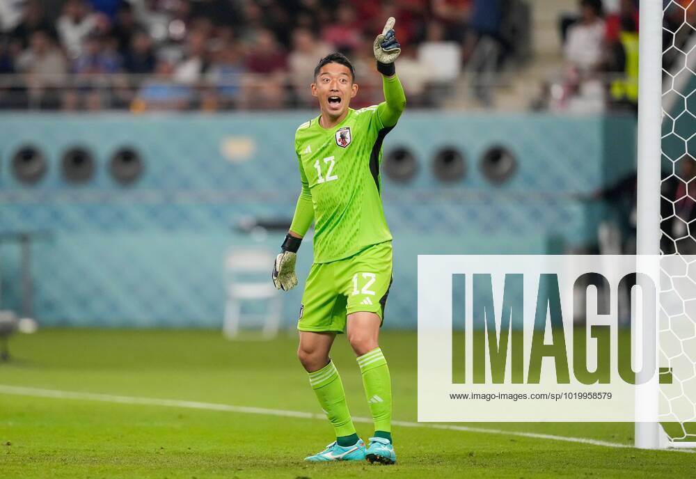 Mandatory Credit: Photo by Dave Shopland Shutterstock (13640378cb) Goalkeeper Shuichi Gonda of Japan Japan v Spain, FIFA World Cup, WM, Weltmeisterschaft, Fussball 2022, Group E, Football, Khalifa International Stadium, Ar-Rayyan, Qatar - 01 Dec 2022 Editorial Use Only Japan v Spain, FIFA World Cup 2022, Group E, Football, Khalifa International Stadium, Ar-Rayyan, Qatar - 01 Dec 2022 Editorial Use Only